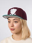 Бейсболка MITCHELL NESS арт. HS11181-ADUPURP Anaheim Ducks NHL (бордовый / бирюзовый)